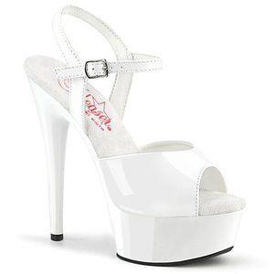 Pleaser Excite White Dance Heels Size 8